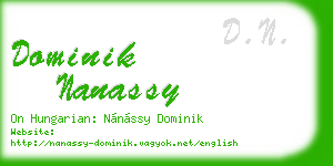 dominik nanassy business card