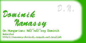 dominik nanassy business card